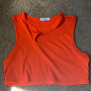 burnt orange crop top